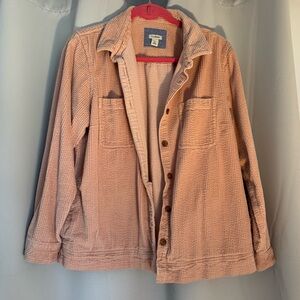 L.L. Bean Pink Corduroy Relaxed Shirt